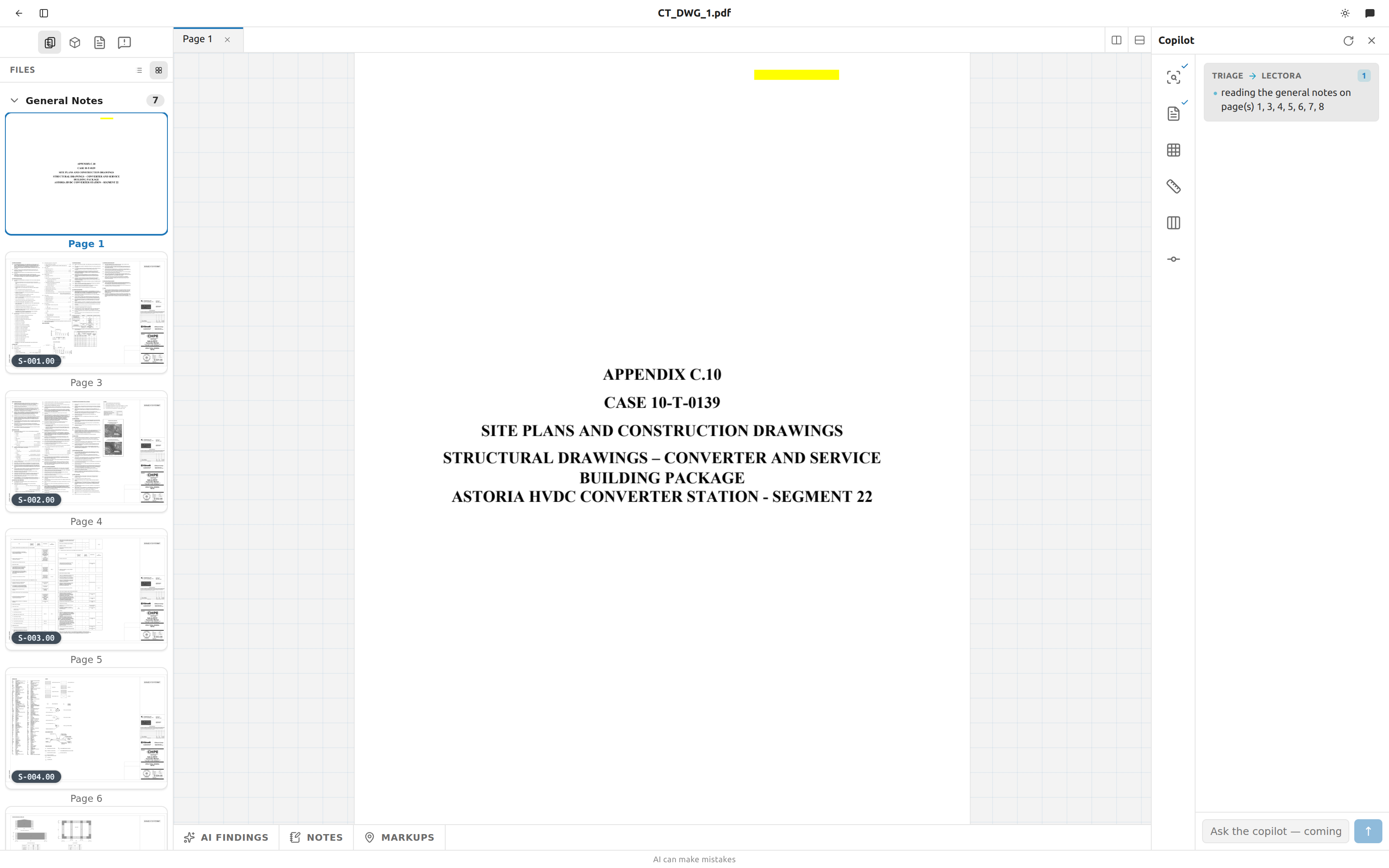 The Files panel with pages grouped by classification